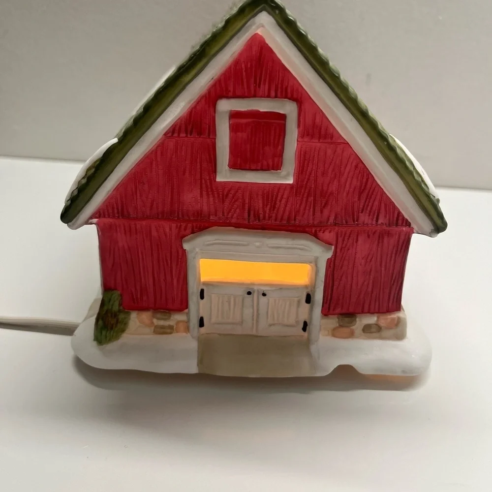 VTG 1999 Christmas Valley‎ Collections Porcelain Collection Prairie Style Barn